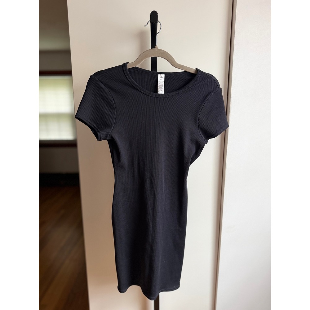 Alo Yoga Ribbed Goddess Dress‎ – Size S – Black